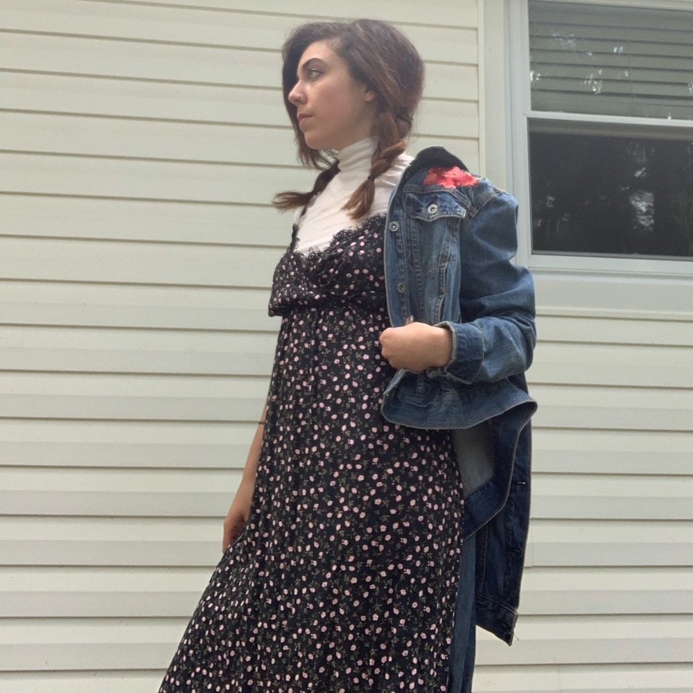 Edgy boho floral dress🌸